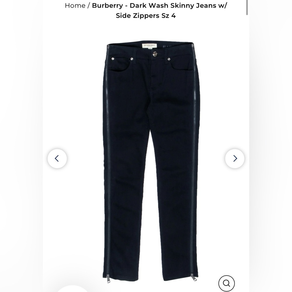 Burberry London Women's Skinny Jeans With Zippers